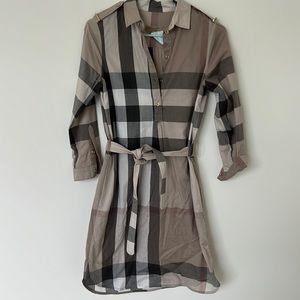 Burberry dress with the classic Burberry plaid